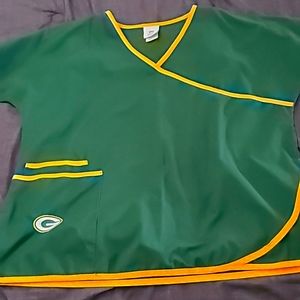 Green Bay Packers Scrub Top